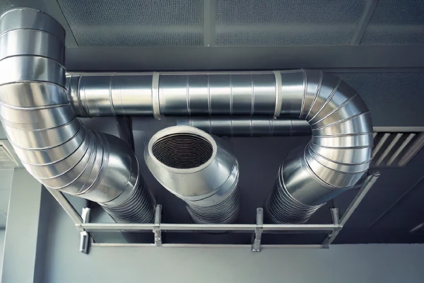 A ventilation system on a wall
